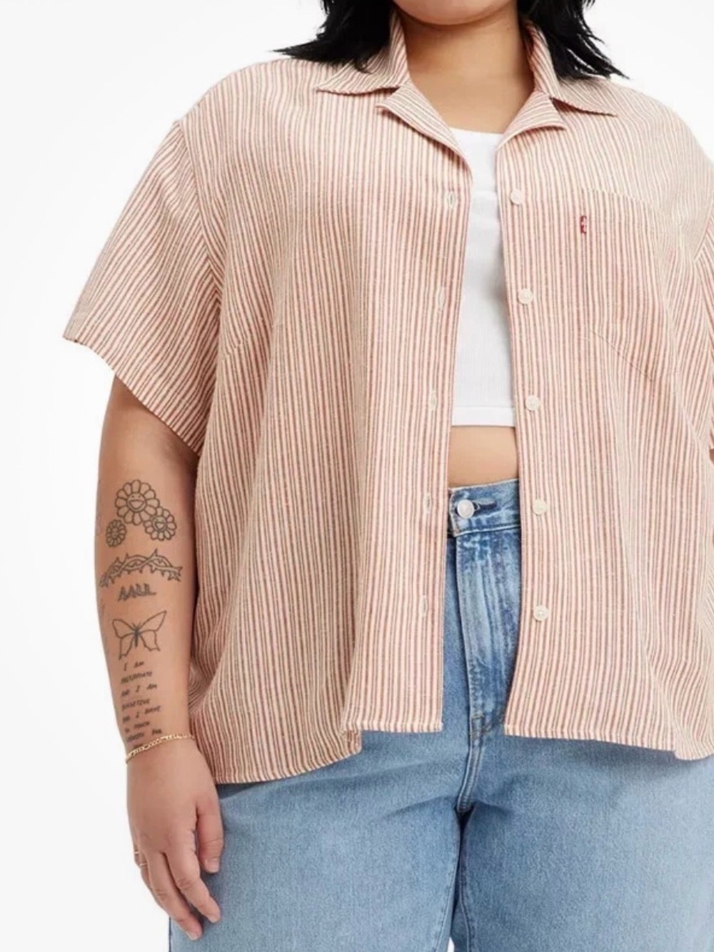 NWOT Levi’s Striped Camp Collar Shirt